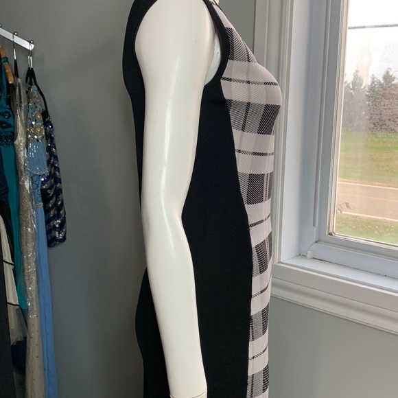 Karen Millen Checks Black White Dress bodycon Pencil Sz 4 New $299 - Picture 5 of 9